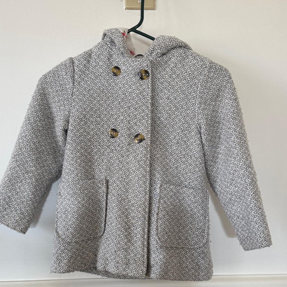 Carter’s Gray Hooded Double-Breasted Coat